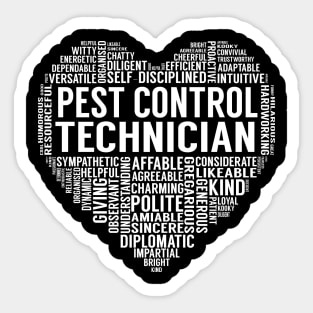 Pest Control Technician Heart Sticker